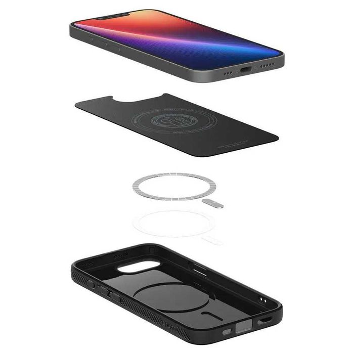 Чехол Spigen Liquid Air MagFit для iPhone 16e Matte Black