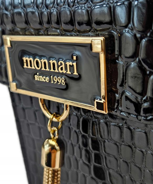 Torebka Damska Listonoszka MONNARI Skóra Eko Torebko-Portfel Na Ramię