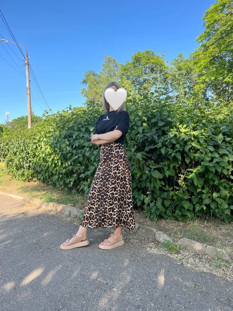 Женское платье леопардовое