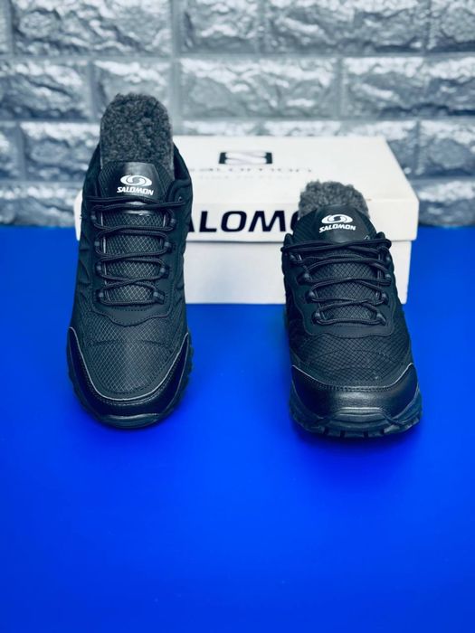 Черные кроссрвки +10° -21° термо кросовки Саломон / Salomon красовки