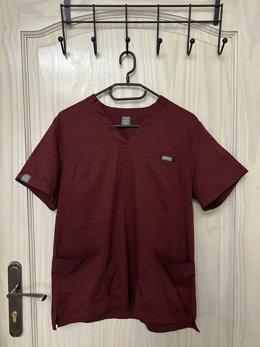 Komplet medyczny Scrubs burgundowy M NiaaHin