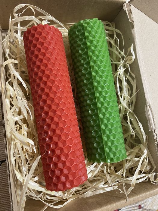 Набір свічок з вощини