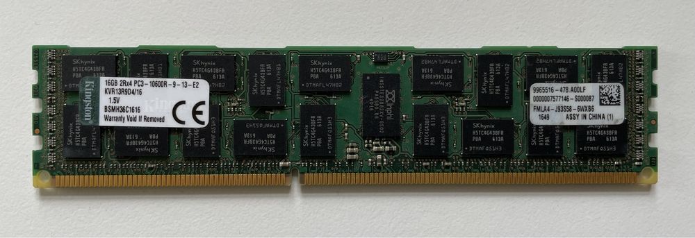 Pamięć serwerowa Kingston 16GB 2Rx4 PC3 10600R