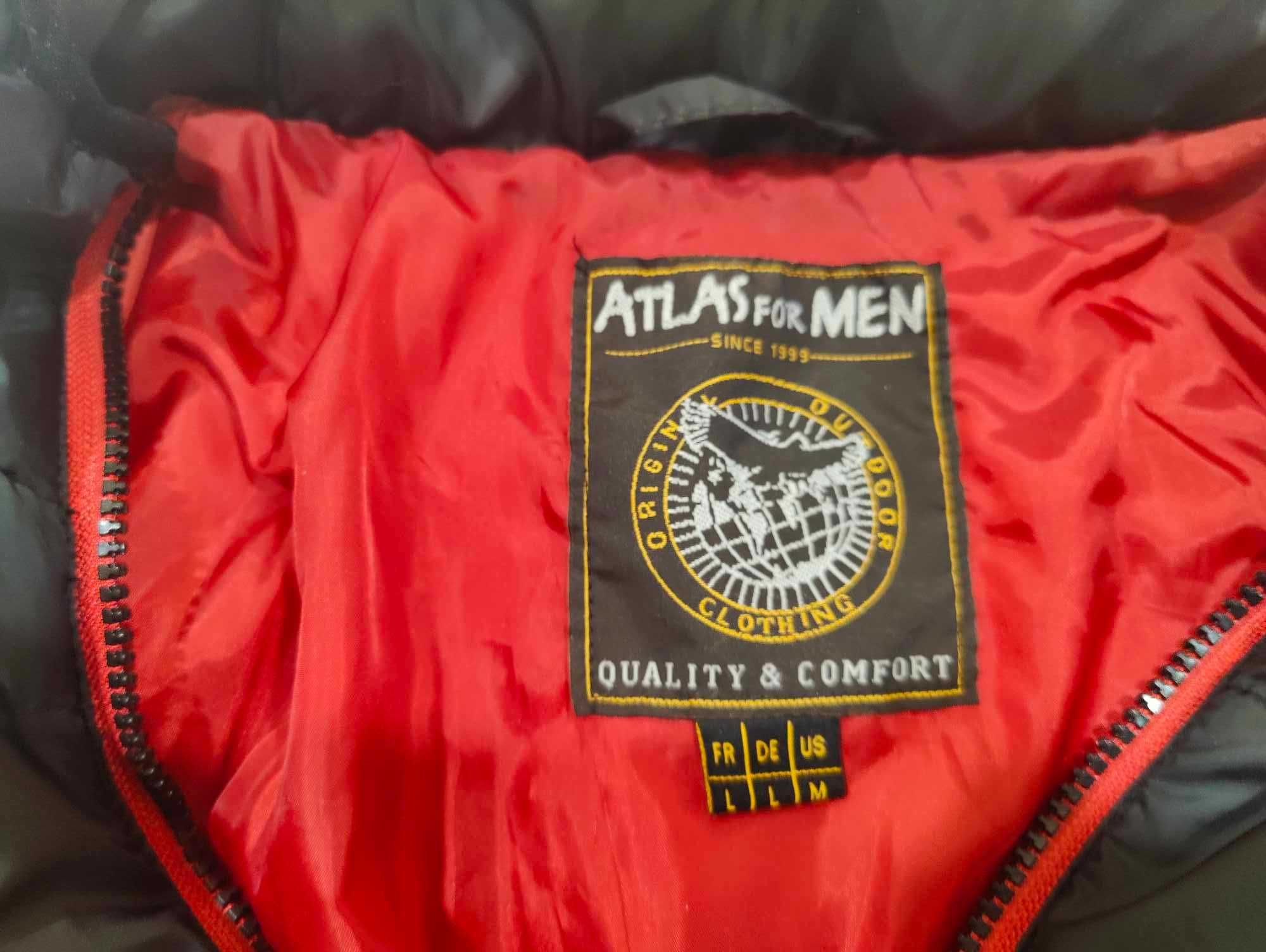 Casaco Atlas for Men preto e vermelho c/ capuz tam. L excelente