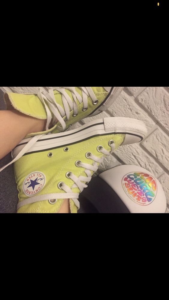 Trampki Converse limonkowe 36