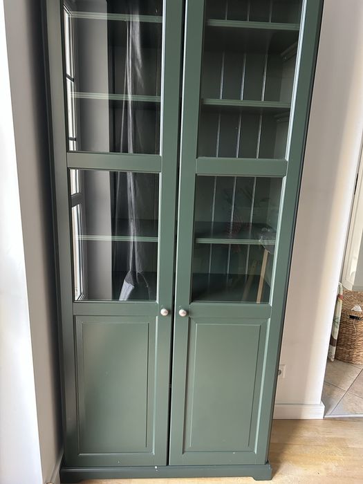 Witryna Ikea  LIATORP  96x214 ciemnooliwkowozielony