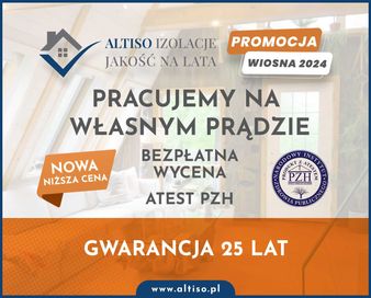 Ocieplanie poddasza pianą PUR, izolacja dachu, ocieplenia pianką