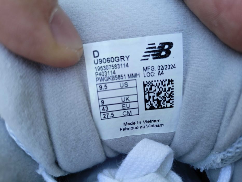 ОРИГІНАЛ! New Balance 9060 Rain Cloud Grey 40.5 | U9060GRY