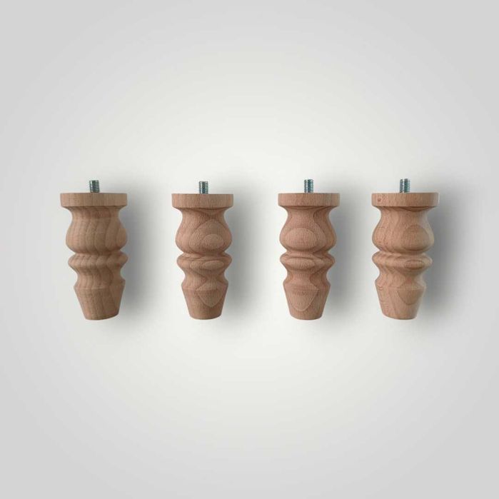 Nogi bukowe 4 x 10 cm wzór C nóżka noga buk