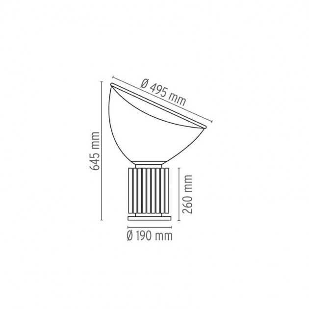 Candeeiro de mesa TACCIA Led (PMMA) Preto da Flos (Original e Novo)