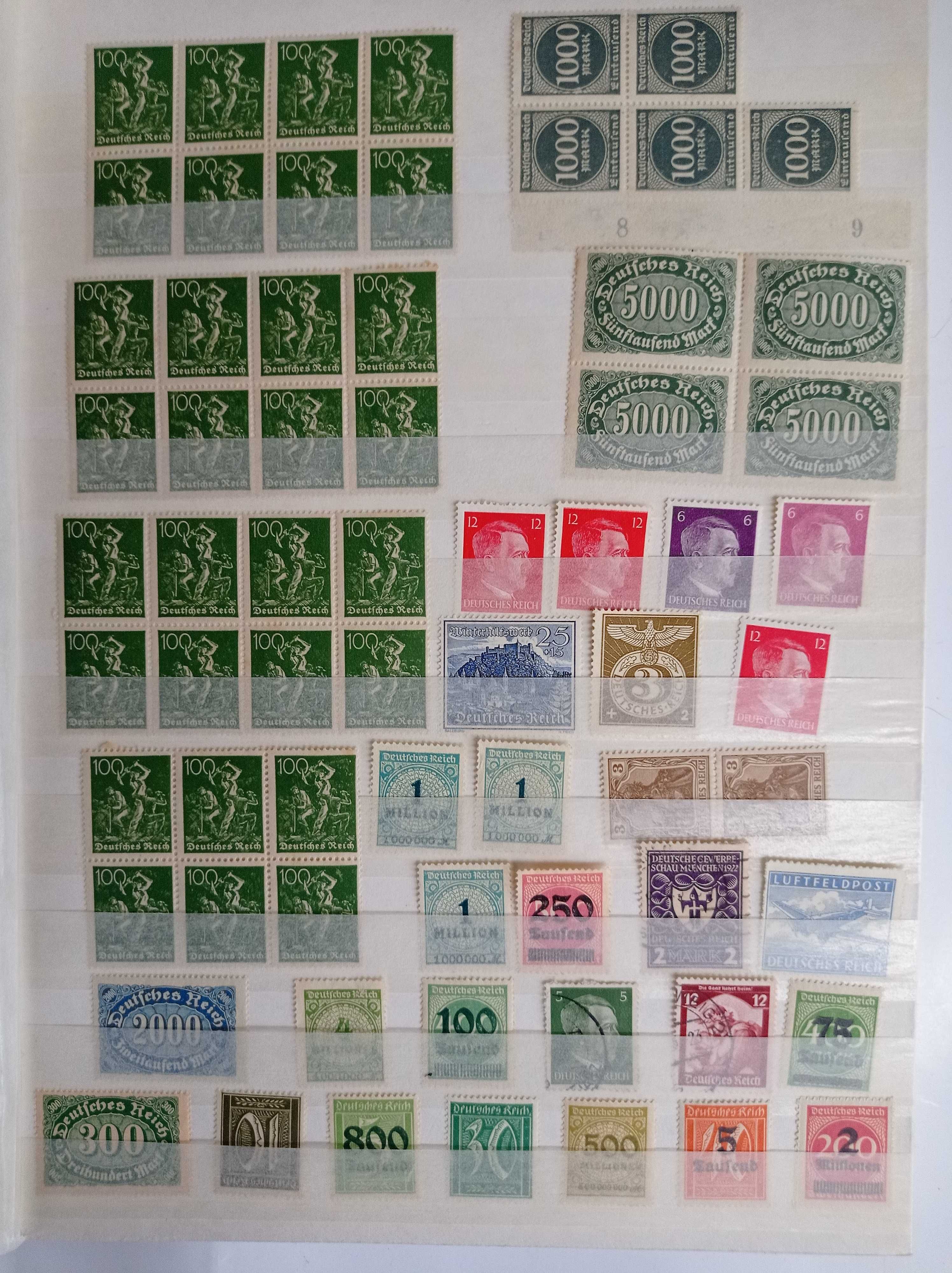 Znaczki pocztowe -Deutsches Reich -712 sztuk -1900-47 -czyste -Hitler.