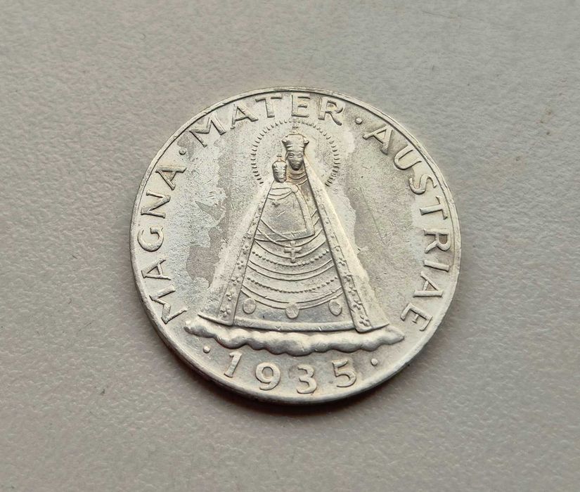 Австрія 5 шилінгів 1935 р. срібло