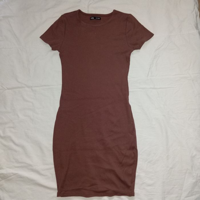 Плаття сінсей міні коричневе