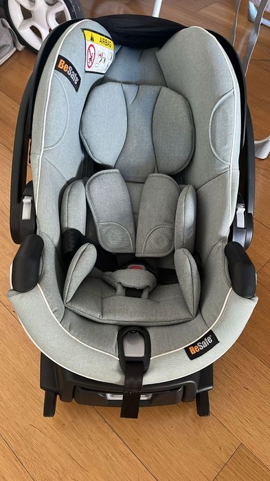 Baby coque + base isofix be safe + capa de chuva