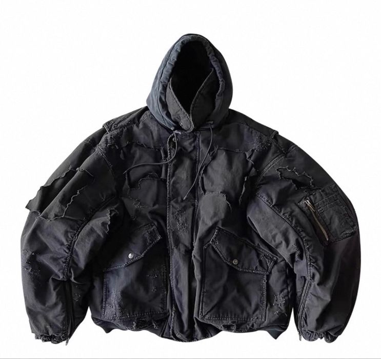 Бомбер Куртка Broken Moon Distressed Balenciaga Destroyed