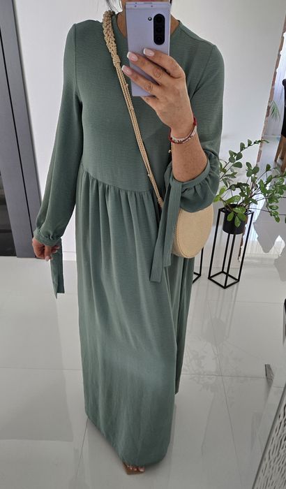 Sukienka maxi boho Refka Casual 36 38 wiązana lejaca