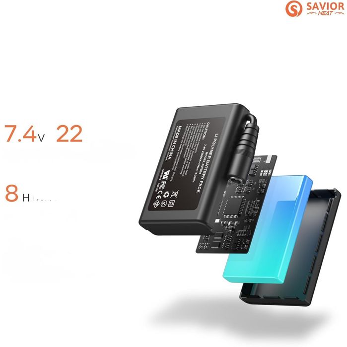 Rękawice Grzewcze Zimowe Cienkie Sportowe SAVIOR HEAT 2200mAh XL/XXL