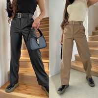 Женские штаны,брюки из эко кожи беж,черный Жіночі брюки екошкіра 42-48