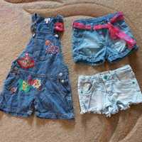 Шорти джинсові ромпер для дівчинки 104-110