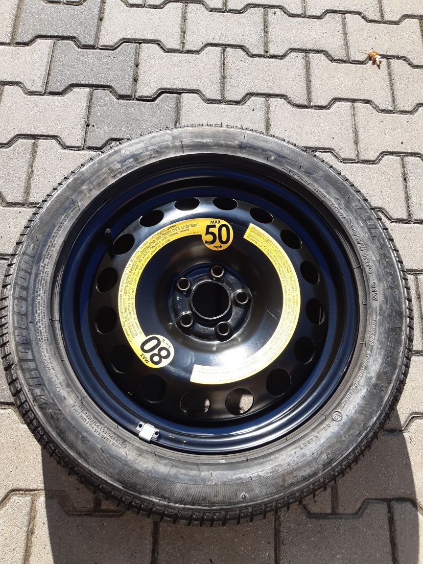 Koło 16 zapas nowe felga opona 5x100 vw golf bora seat leon toledo A3