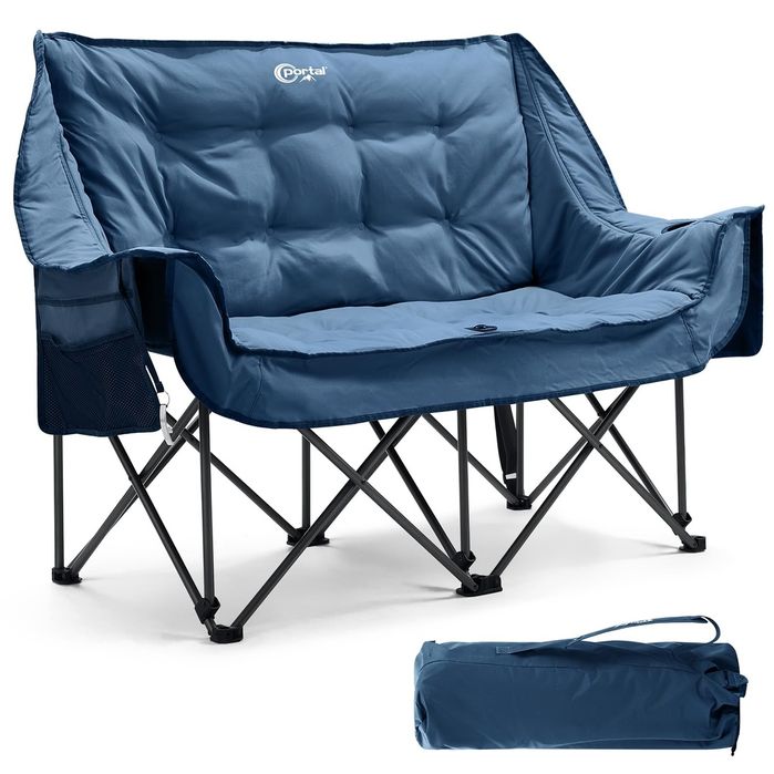 Krzesło kempingowe Portal składane dla 2 osób, rozkładana sofa kemping
