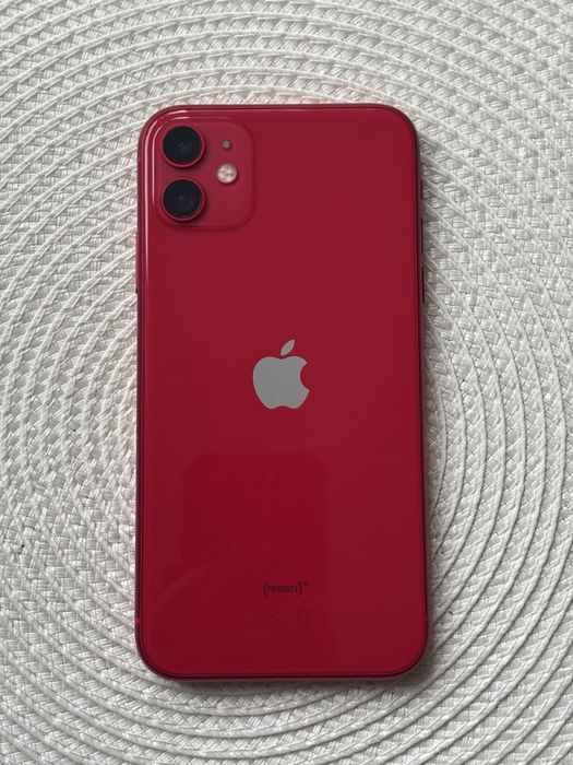 iPhone 11 64 GB (RED) – Idealny stan – Bateria 74% + etui