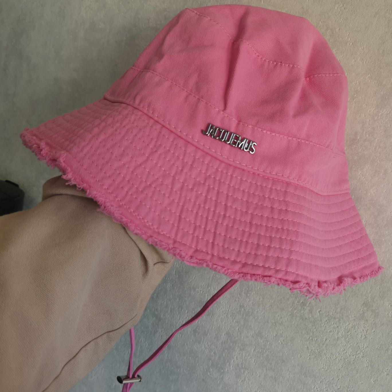 Jacquemus różowy kapelusz bucket hat czapka