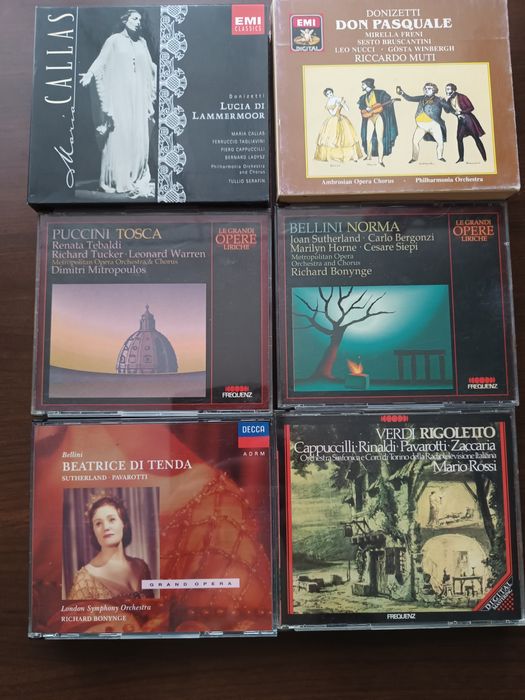 Opery Verdi Donizetti Bellini Puccini CD płyty Muzyka poważna