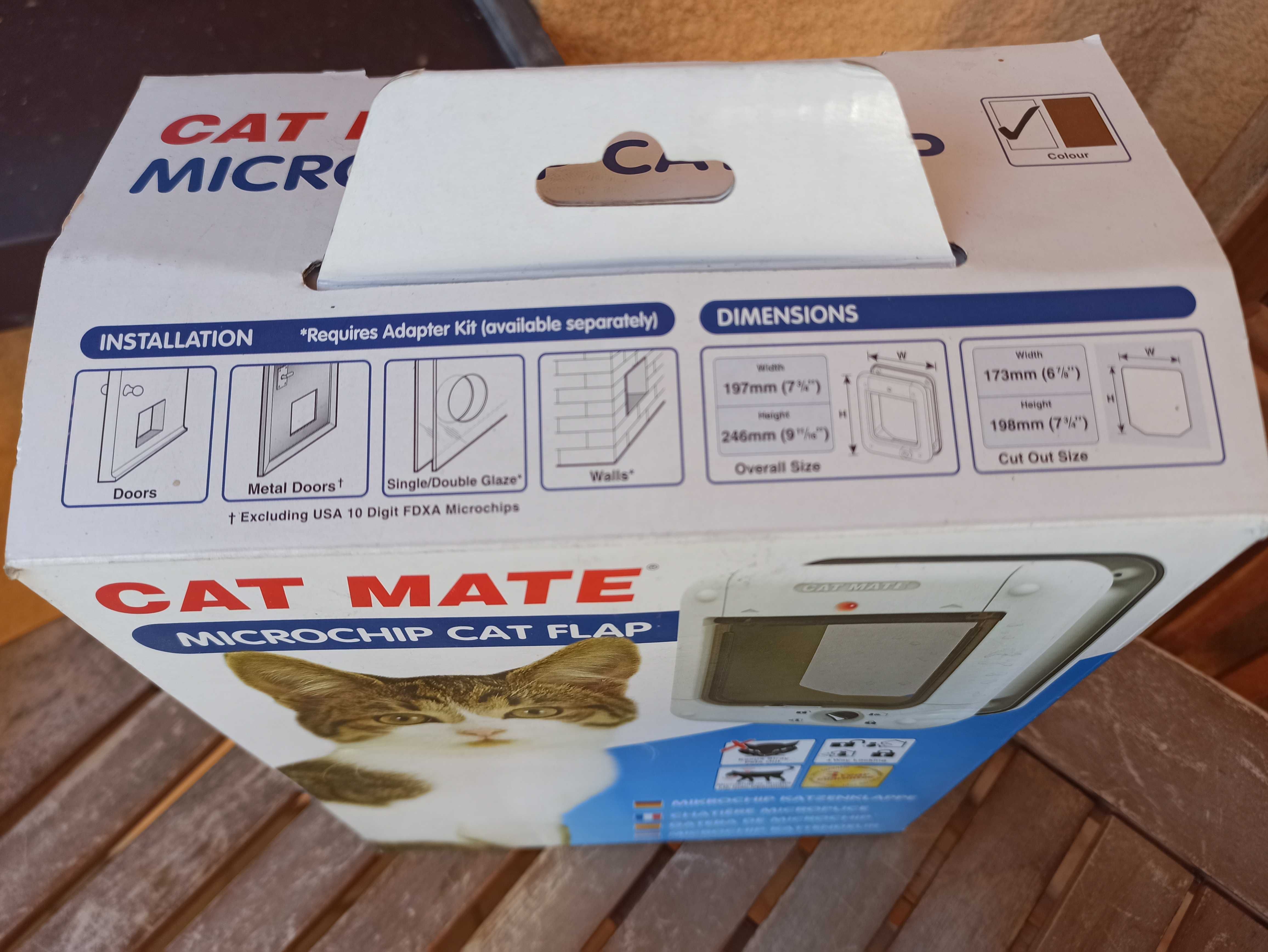 Drzwiczki dla kota automatyczne Cat Mate czytnik microczipów. Nowe