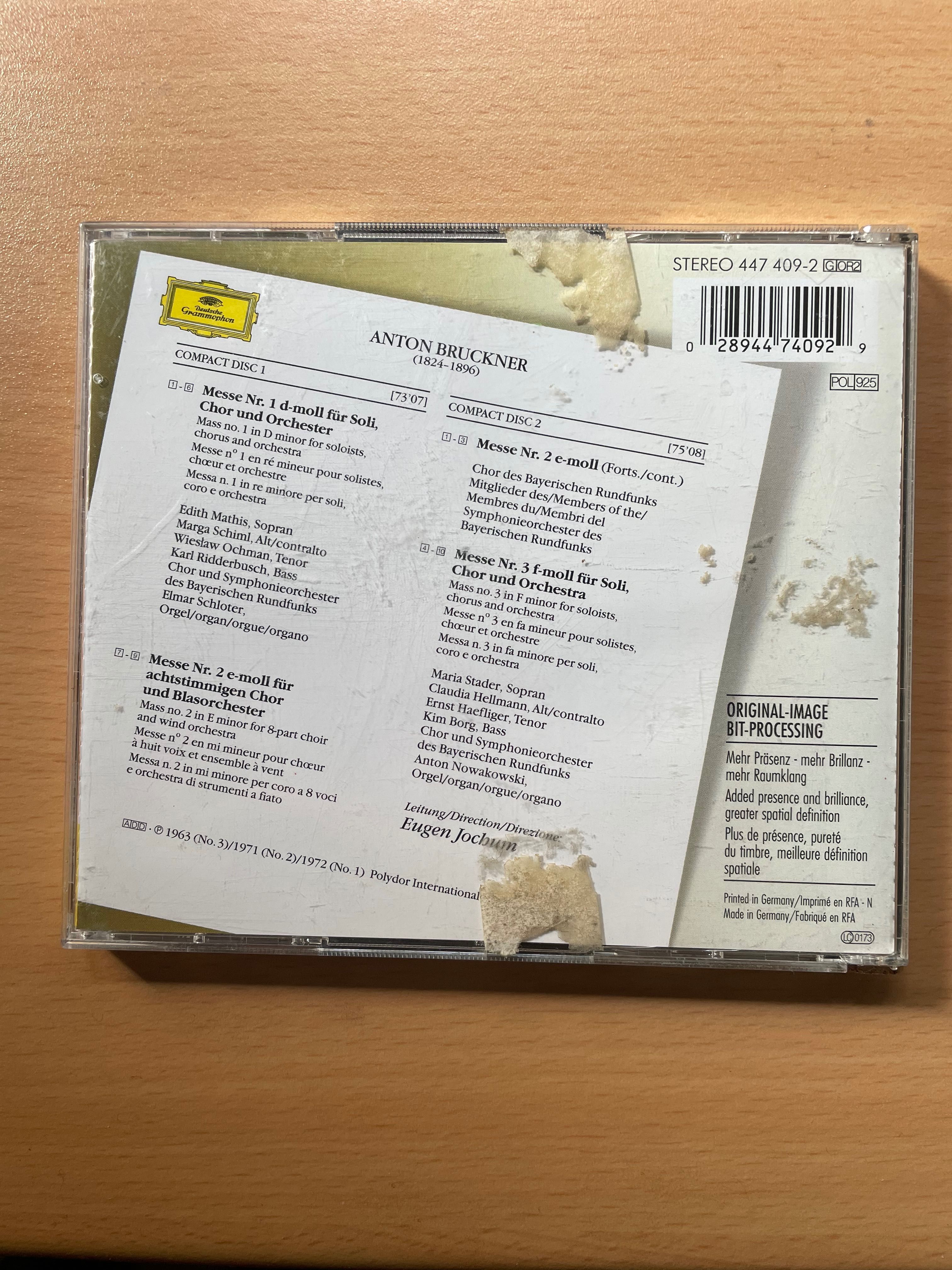CD duplo Bruckner: Die Drei Messen