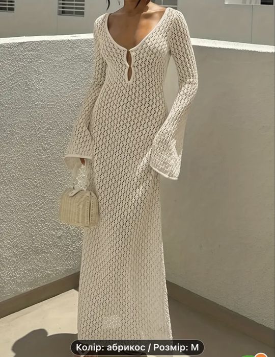 Сукня пляжна вʼязана прозора