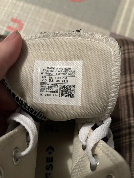 Converse оригінальні, розмір 37,38, довжина стопи 24,5 см