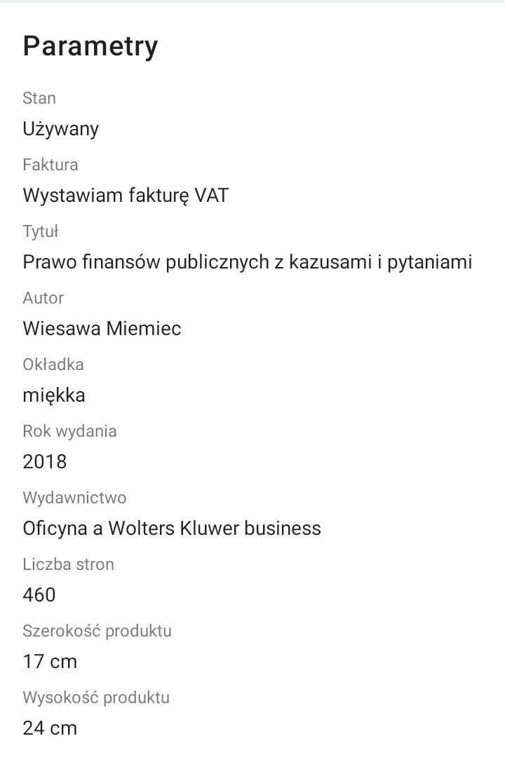 Prawo finansów publicznych z kazusami i pytaniami Miemiec Wiesława Mar