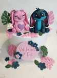 Dekoracja na tort figurka Stich i Angel