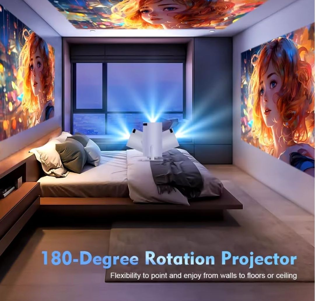 MAGCUBIC Przenośny projektor 4k Smart WiFi Bluetooth