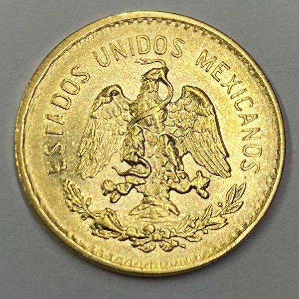 Moeda ouro 5 pesos Mexicanos
