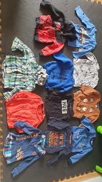 Komplet zestaw Bluzy bluzki chłopięce 80-86