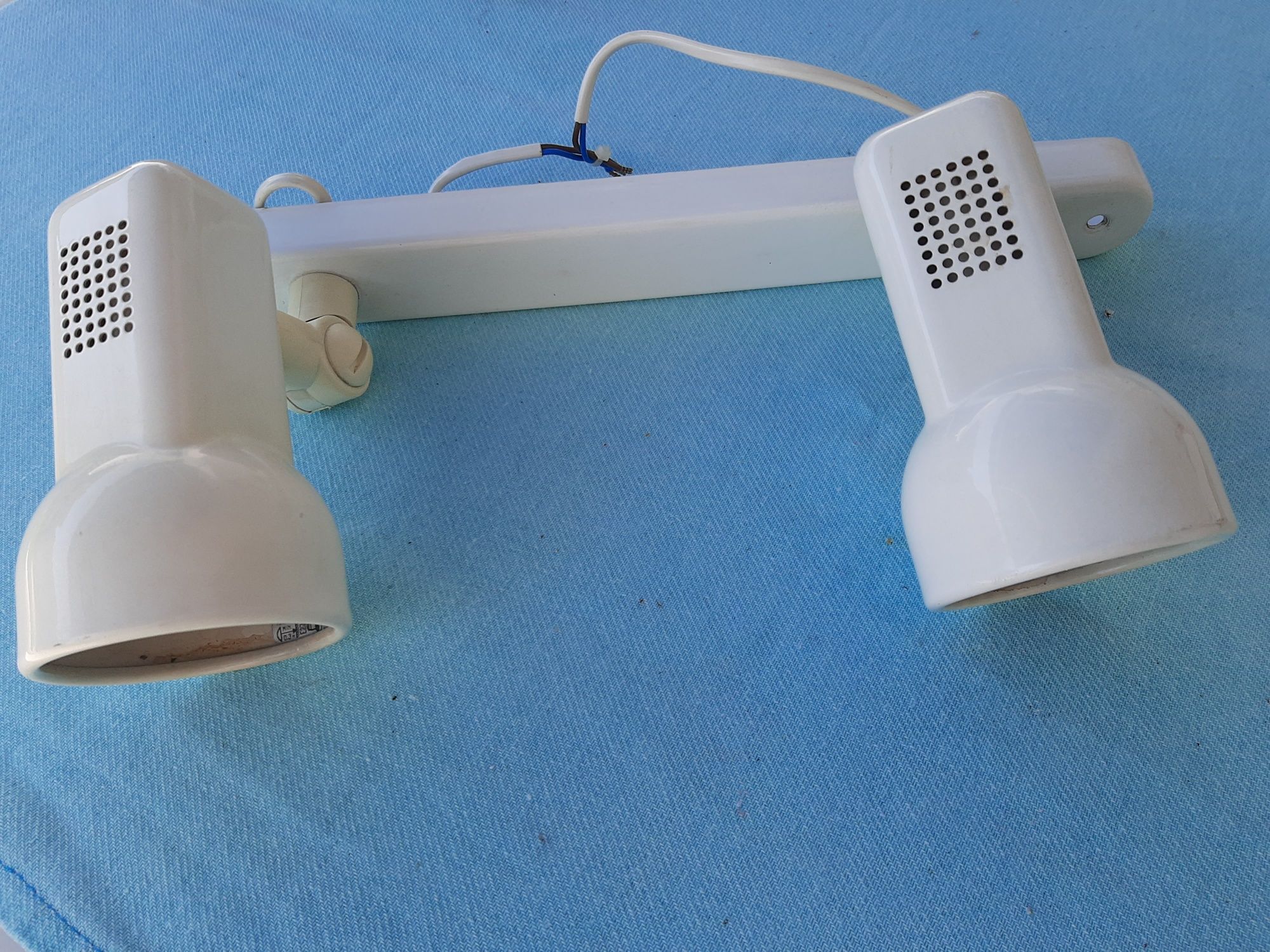 Candeeiro de tecto, branco, para 2 lâmpadas