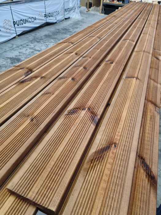Deska tarasowa 27x144 sosna impregnowana ciśnieniowo brązowa