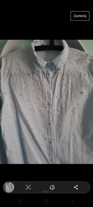 Koszula z perelkami oversize