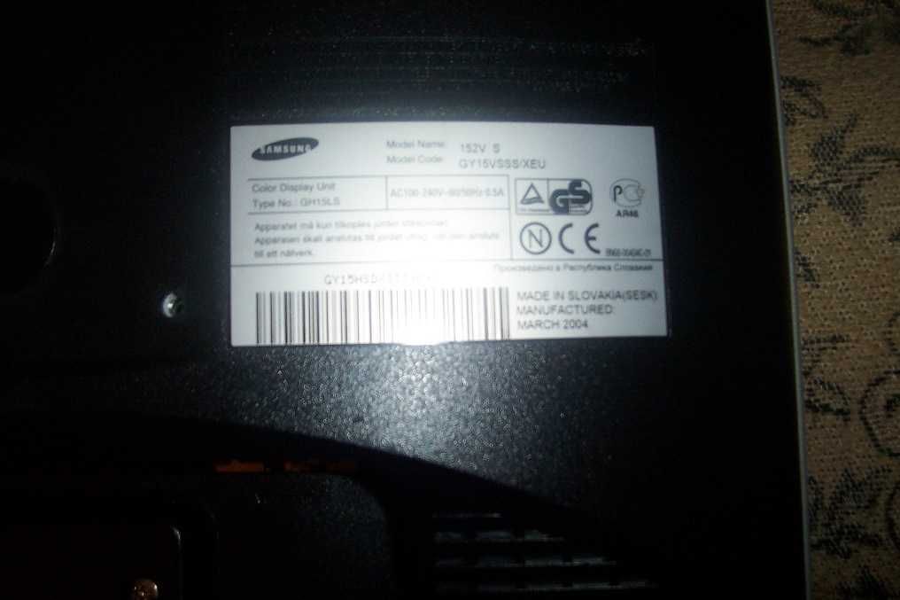 Monitor Samsung SyncMaster 15"