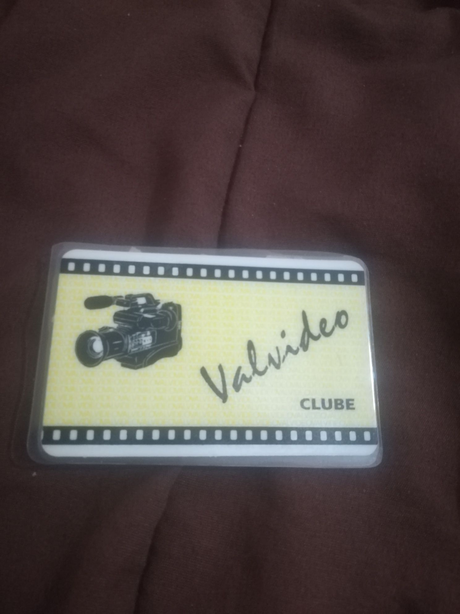 Cartão de clube de vídeo anos 90