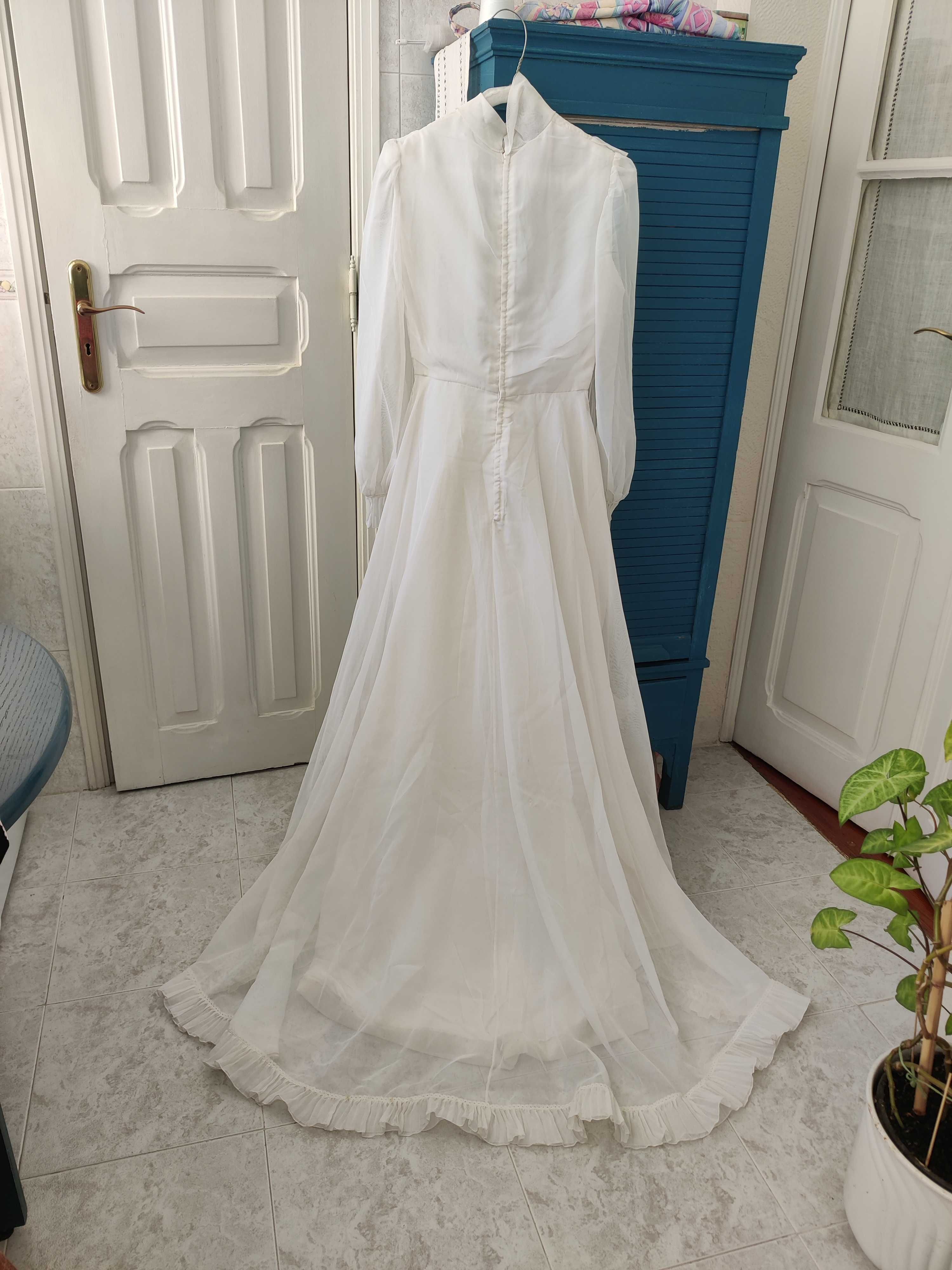 Vestido de noiva vintage + acessórios
