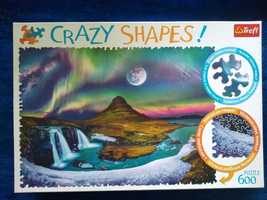 Puzzle Trefl Crazy shapes Zorza nad Islandią 600 sztuk