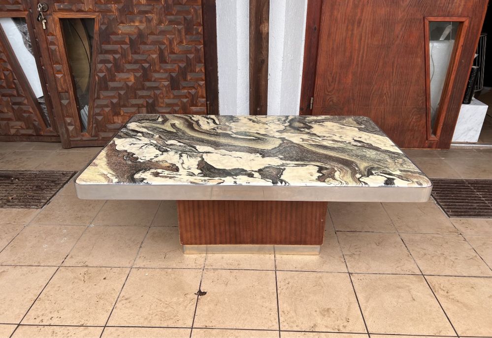 Stolik kawowy marmur Cipollino mid century