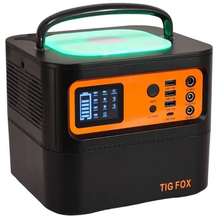 -50%! Портативна зарядна станція TIG FOX Portable 540Wh 500W для дому