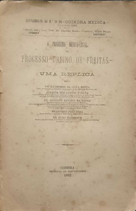 Problema Medico-Legal no Processo - Urbino de Freitas (1893)