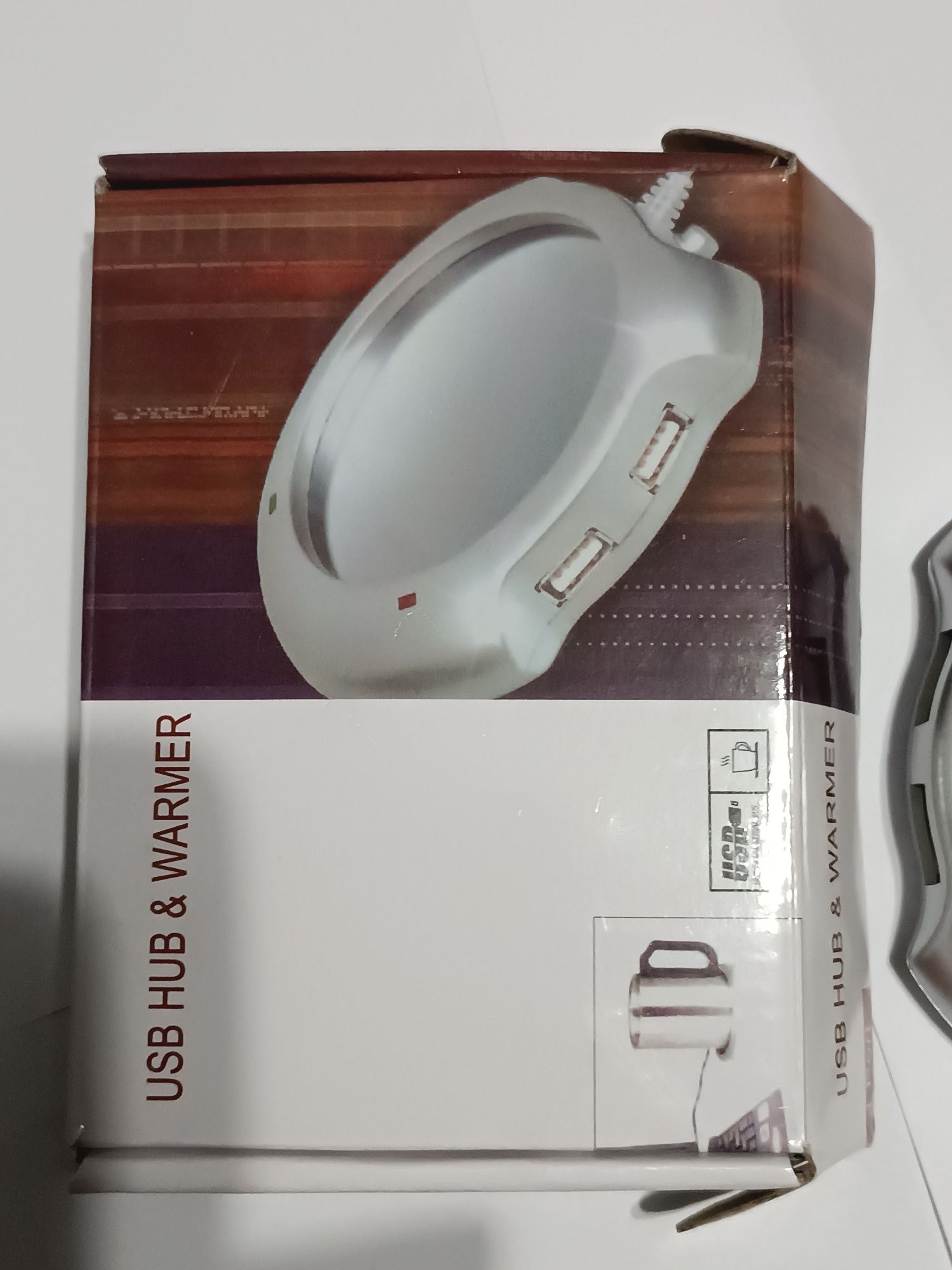 Podgrzewacz do napojów 4 porty USB HUB podstawka podgrzewająca