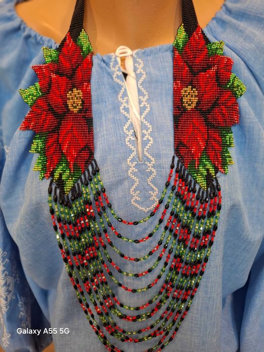 Ґердан з чешського бісеру