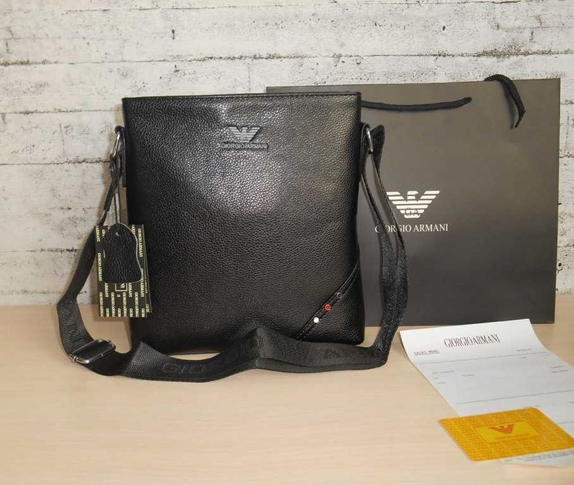 Emporio Armani męska torba torebka Listonoszka, skóra, Włochy В65